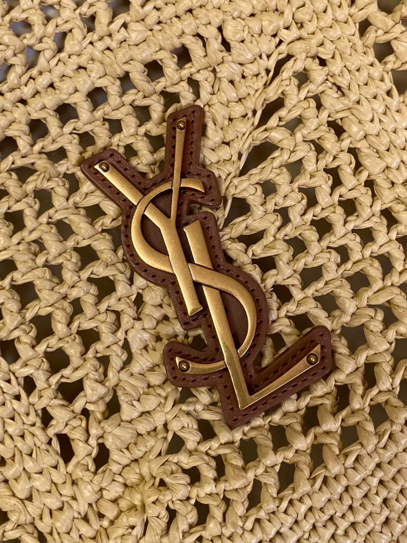 YSL JAMIE SHOPPING in raffia