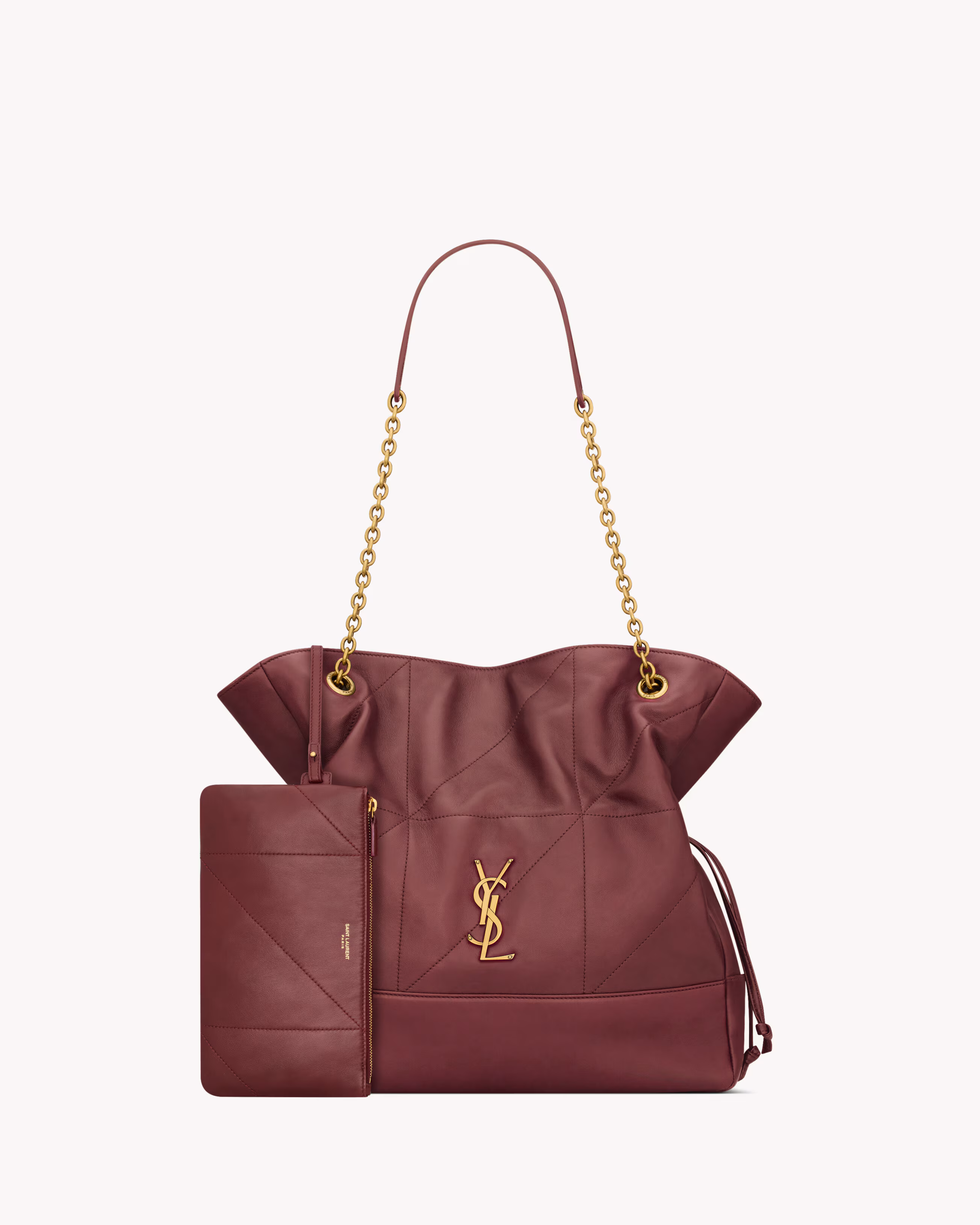 YSL JAMIE SHOPPING in lambskin-BORDEAUX