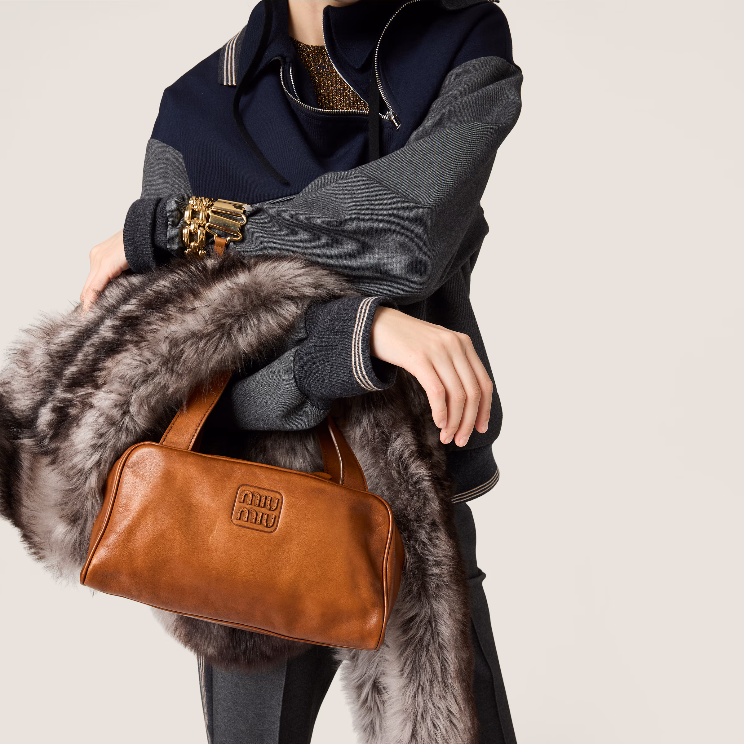 MIUMIU Leather top-handle bag