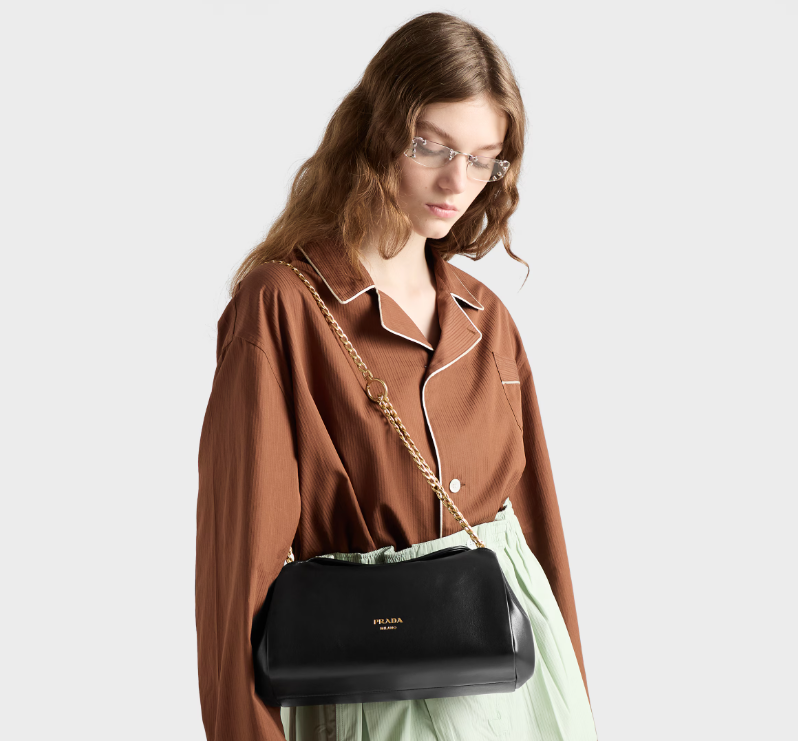 Prada Tumulte small nappa leather bag-Black
