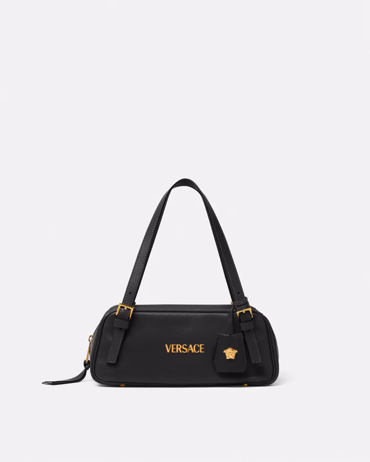 Versace Tag Bowling Bag-Black&Gold