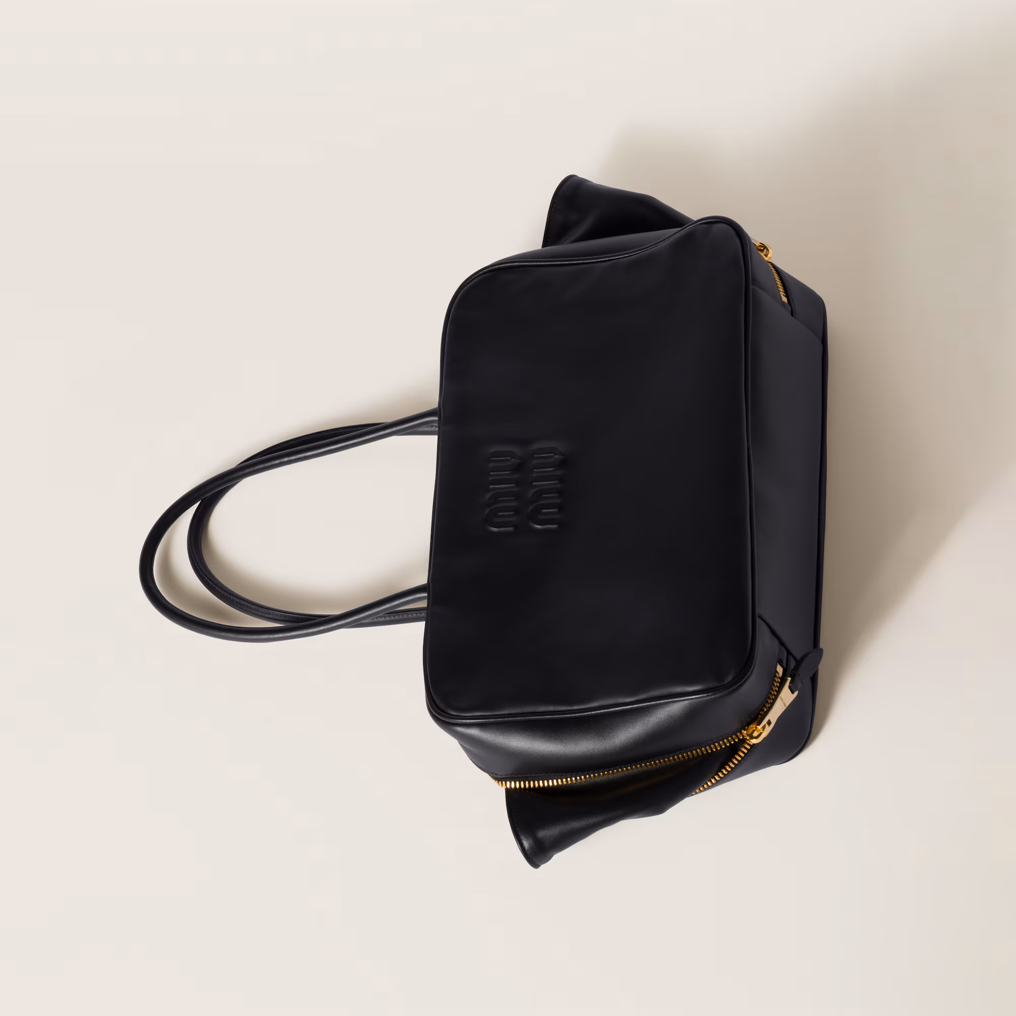 MIUMIU Leather Beau bag Large-Black