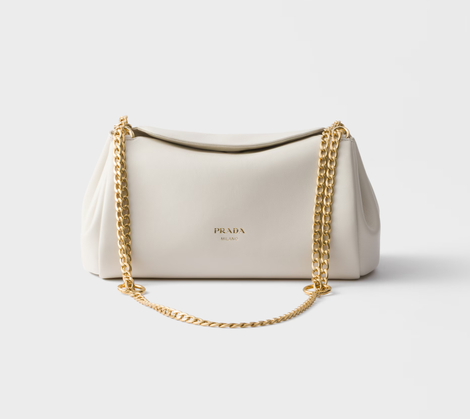 Prada Tumulte small nappa leather bag-White