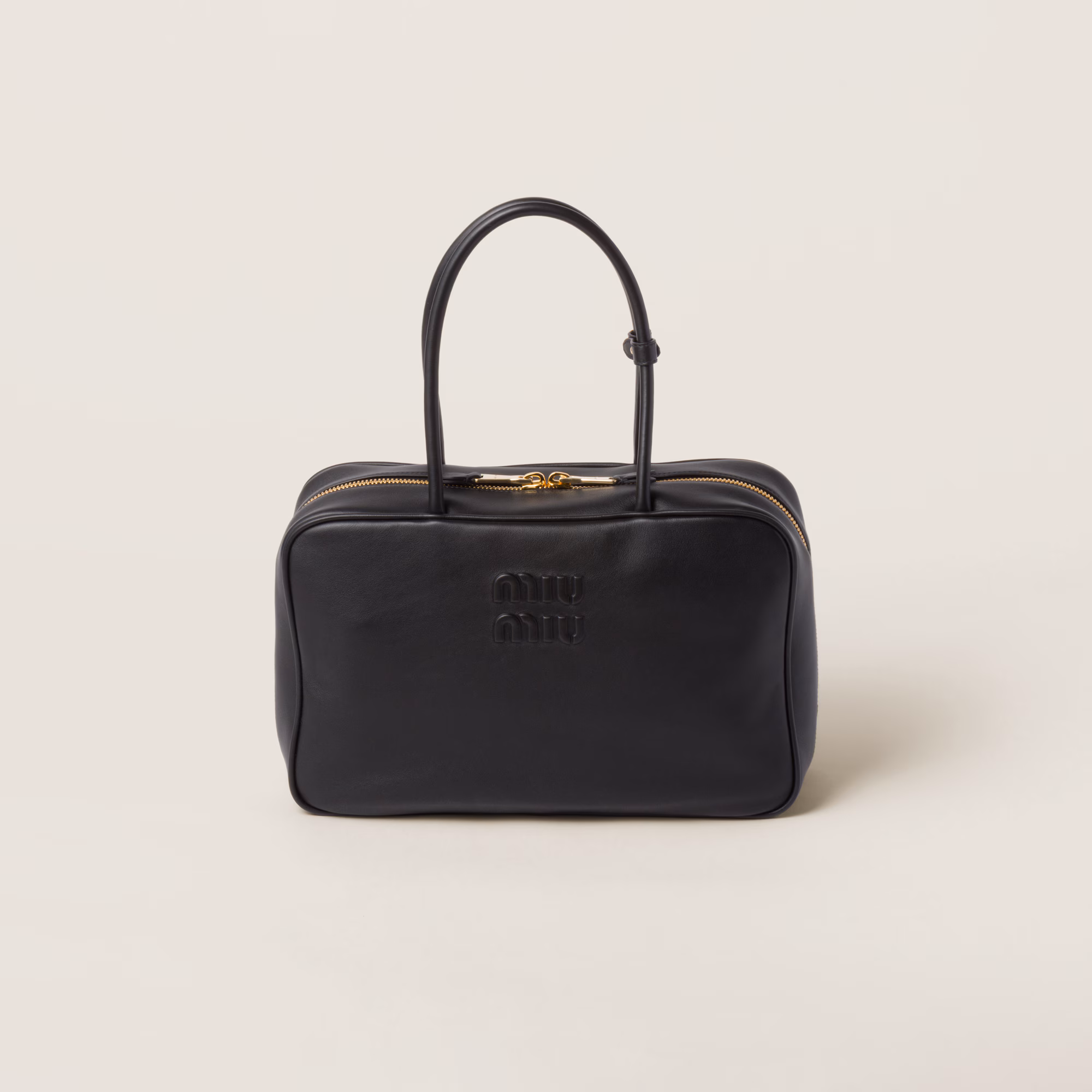 MIUMIU Leather Beau bag Large-Black