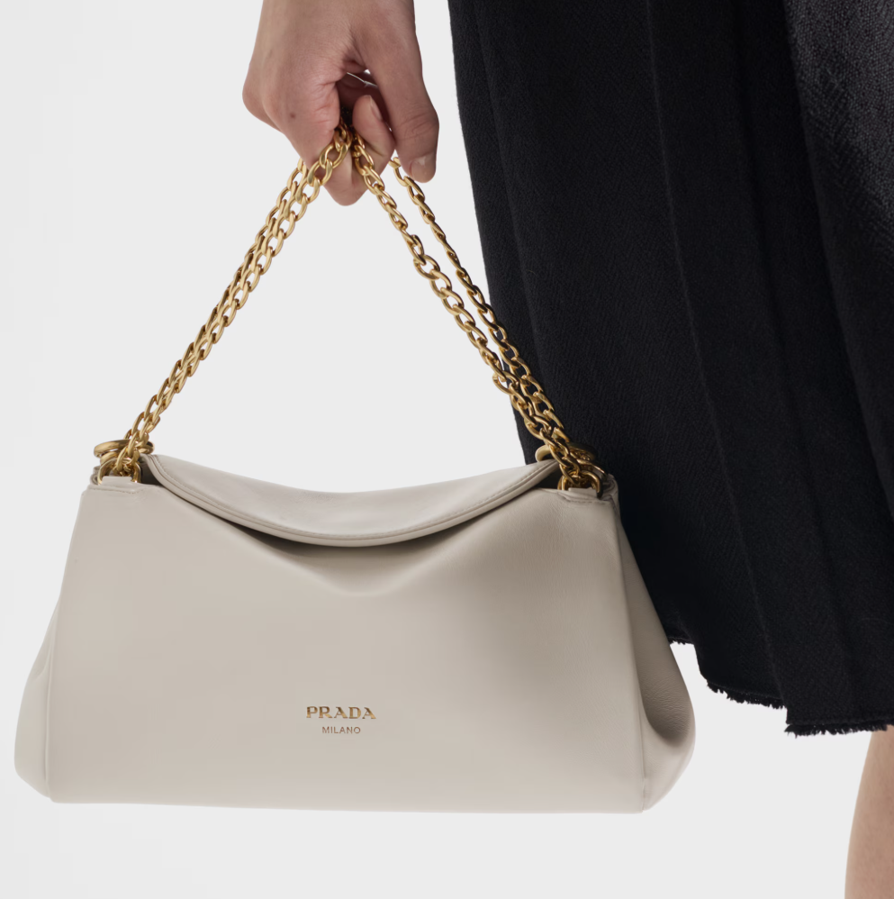 Prada Tumulte small nappa leather bag-White