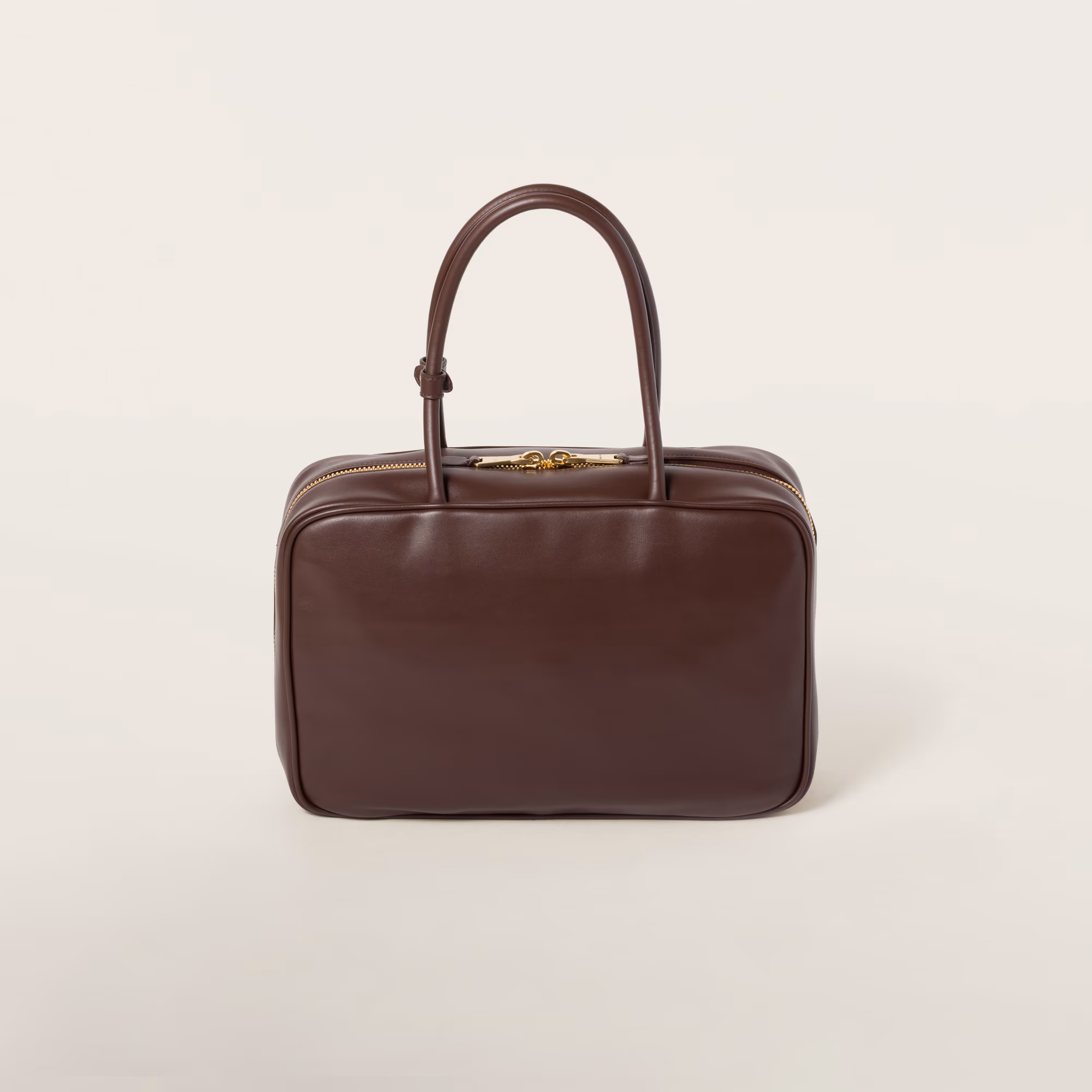 MIUMIU Leather Beau bag Large-Briarwood