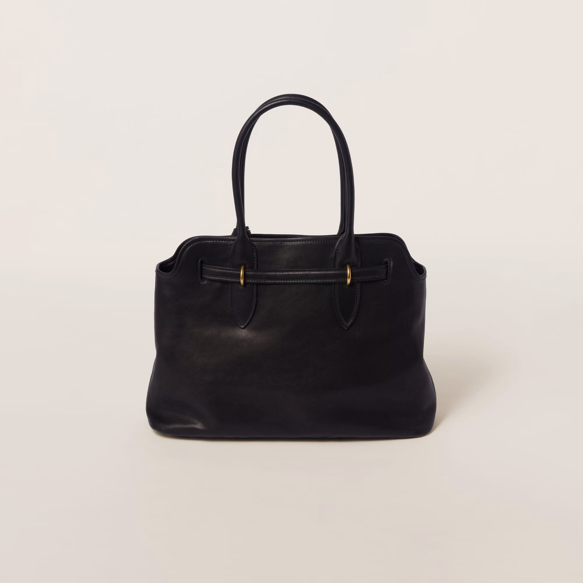 MiuMiu Aventure nappa leather bag-Black