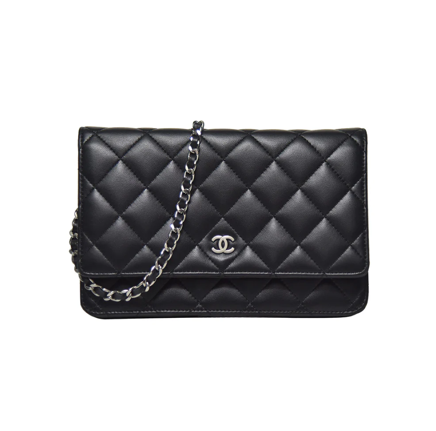 Chanel Wallet on chain WOC Black Lambskin