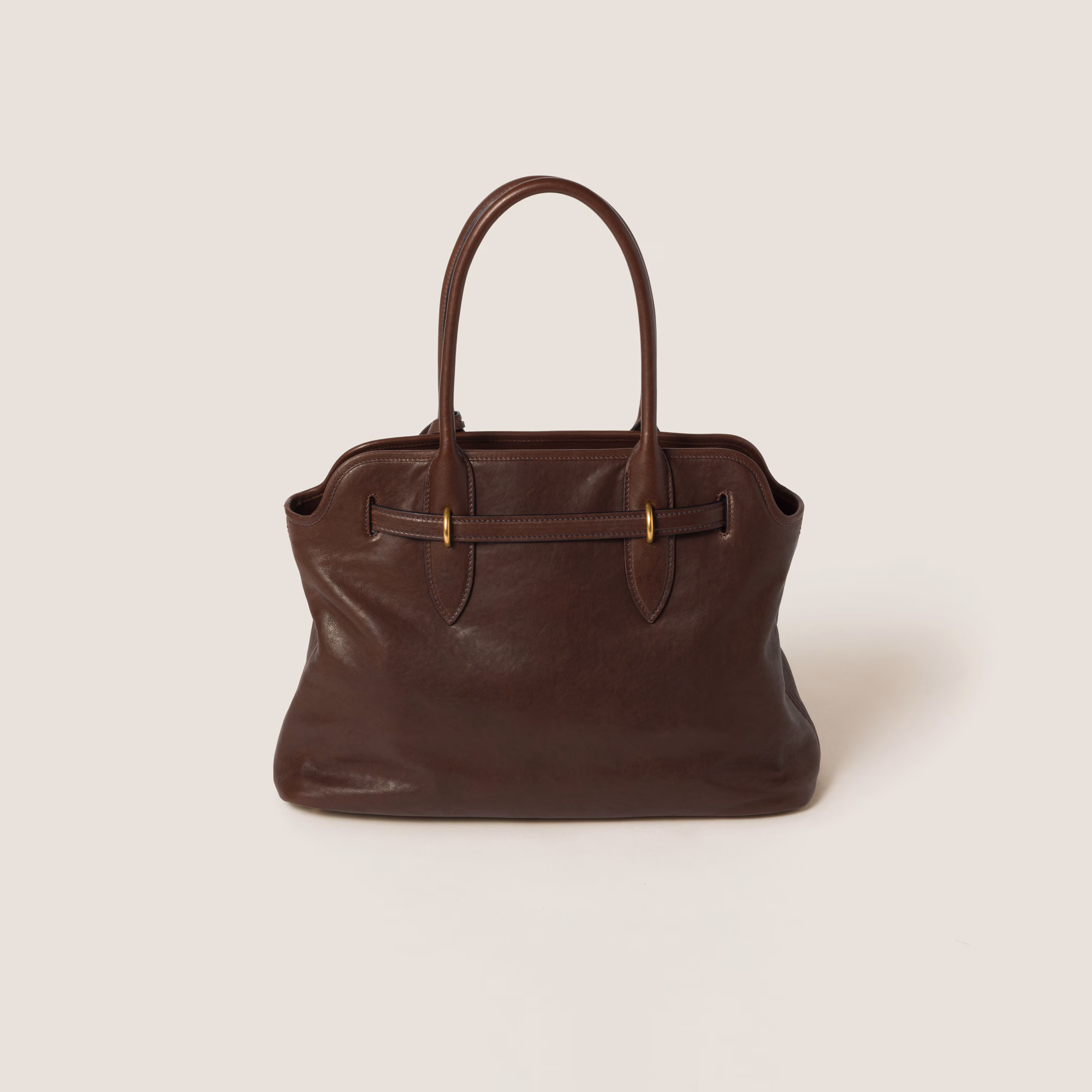 MiuMiu Aventure nappa leather bag-Briarwood