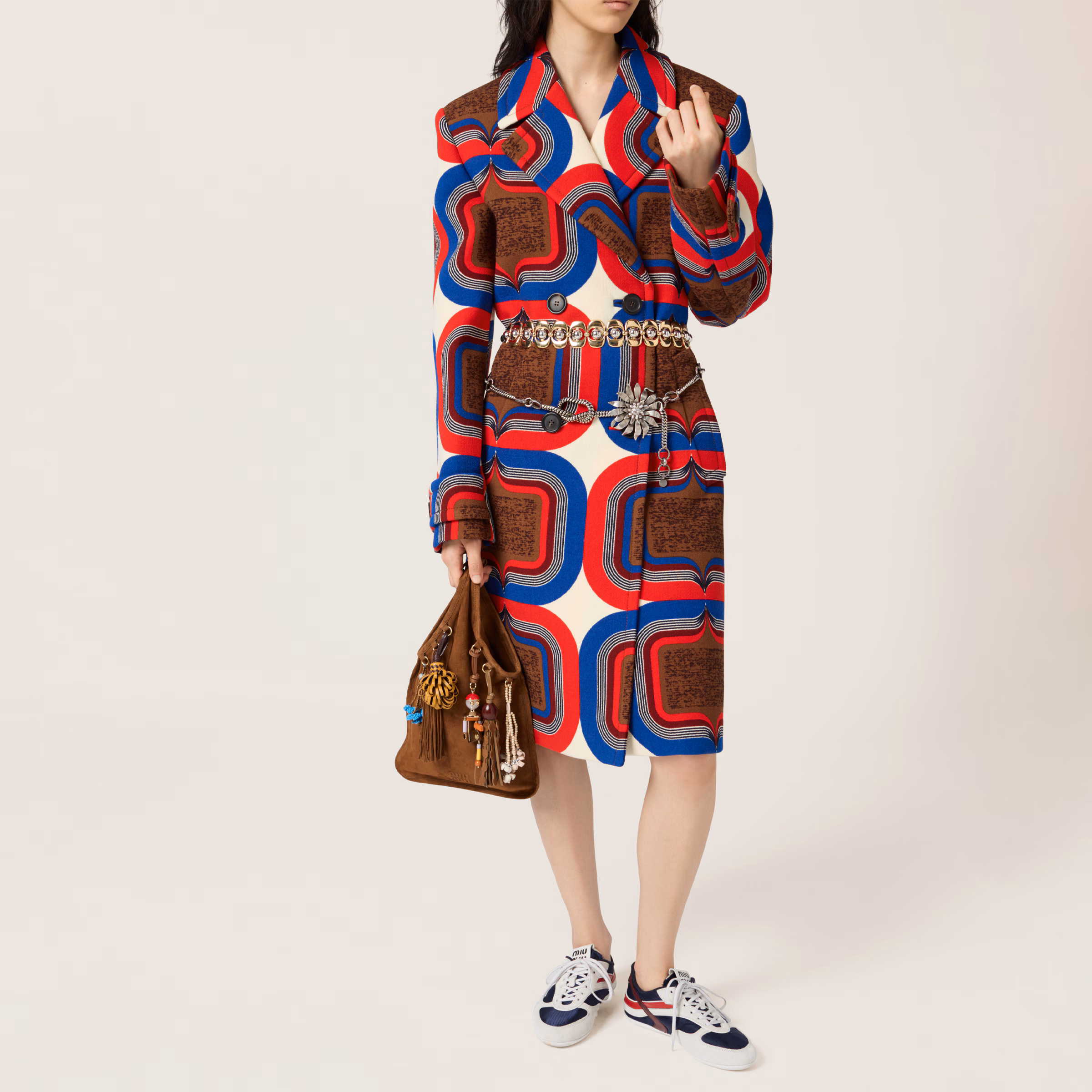 MiuMiu Suede bag with trick-Oak